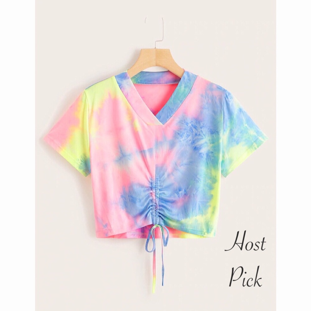 Pastel Tie Dye Crop Tee